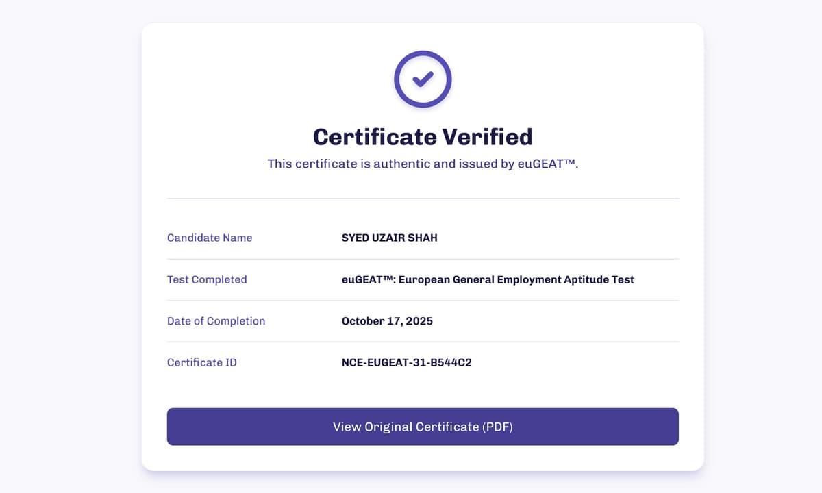Verify & Download Certificate